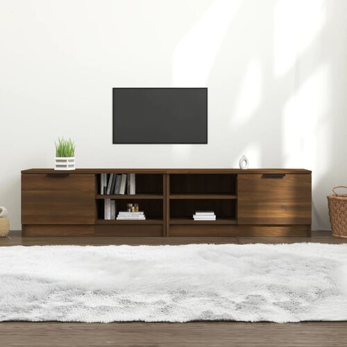 Furnova TV omarica 2 kosa rjavi hrast 80x35x36,5 cm konstruiran les, (21924248) Slike