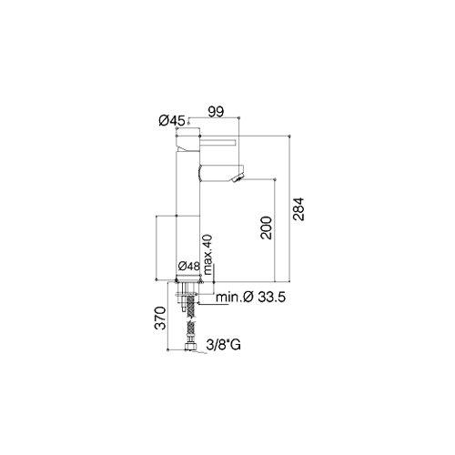 Paffoni stick za lavabo visoka SK071 Slike