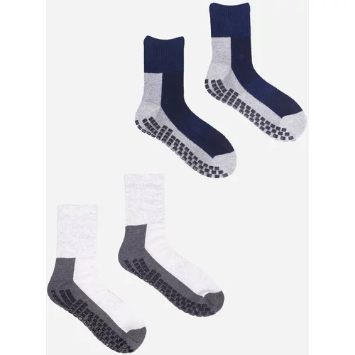 Yoclub Unisex's Half-Terry Socks With ABS 2-Pack SKA-0131U-AA0A-002