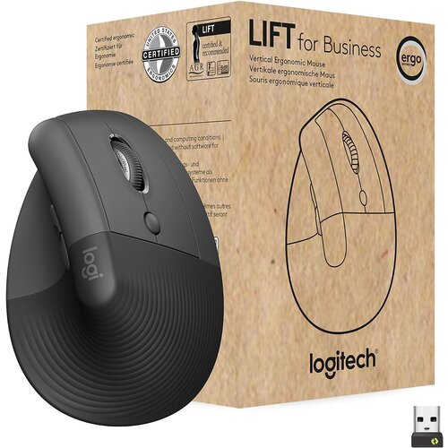 Logitech Mi&amp;scaron;ka Lift for Business, grafitna OEM Slike
