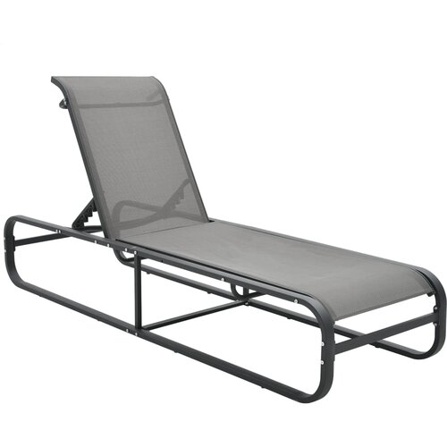 VidaXL Ležalnik iz aluminija in tekstila Slike