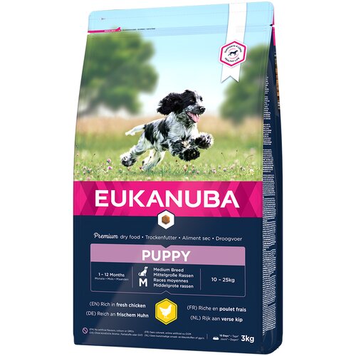  10 % popust na Eukanuba suho hrano za pse 3 kg!  - Puppy Medium Breed pi&scaron;čanec (3 kg) Cijene
