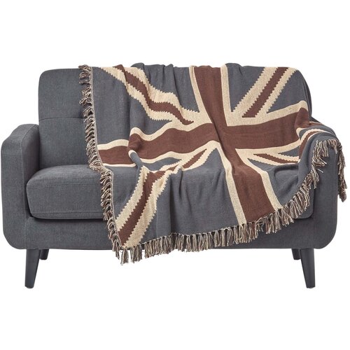 HOMESCAPES Bombažna odeja z zastavo Union Jack, 125x150 cm, (20750191) Slike