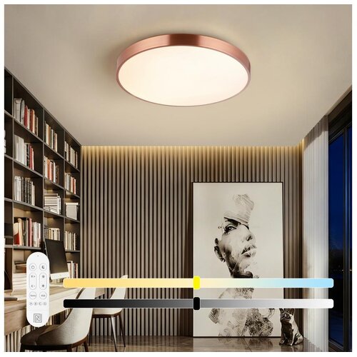 Immax NEO 07322L-LED prigu&amp;scaron;iva stropna svetiljka NEO LITE SEMPLICI 60W/230V pr.60cm bakarna+daljinski upravljač Slike