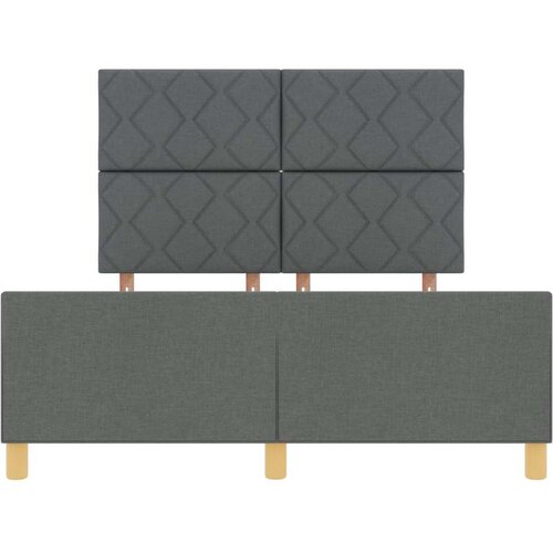 VidaXL Tamno sivi krevet 160x200 cm tkanina Slike