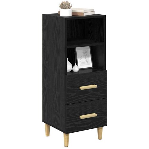 vidaXL Kreveta Crni hrast 34 x 34.5 x 90 cm Konstruirano drvo Cijene