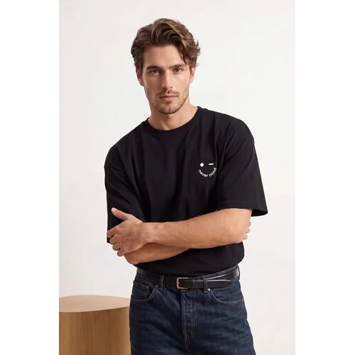 Trendyol Muška majica Tmnss26Ts00048, Crna Cene