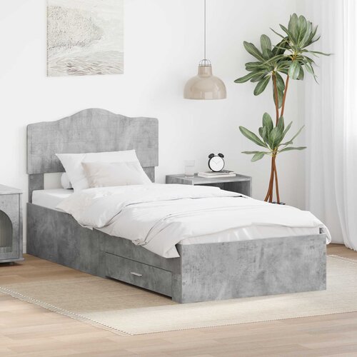  Krevetna konstrukcija s ladicama Betonski sivi 90 x 200 cm Siva 206 x 93 x 90 cm Cene