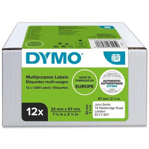 Dymo LW Value Pack - Multi-Purpose Labels - 32 x 57 mm - 12 Rolls - 2093095 Slike