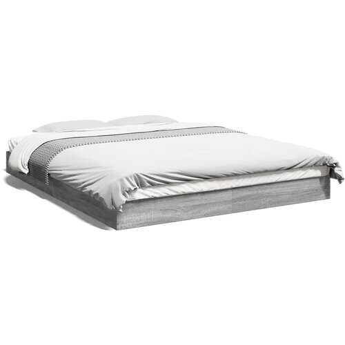 VidaXL Okvir kreveta boja hrasta 160 x 200 cm od konstruiranog drva Slike