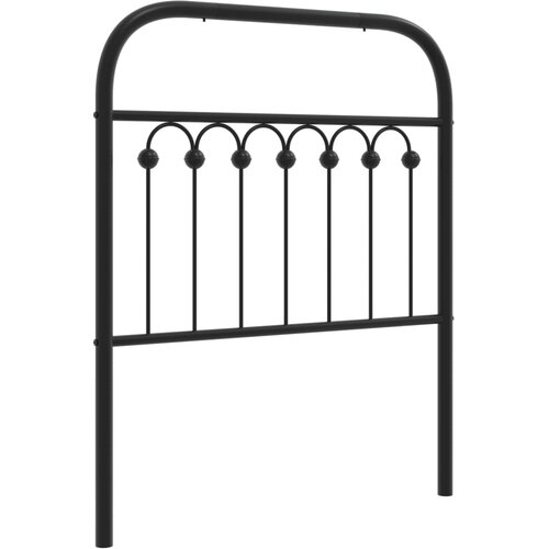 vidaXL Metalno uzglavlje crno 75 cm Cijene