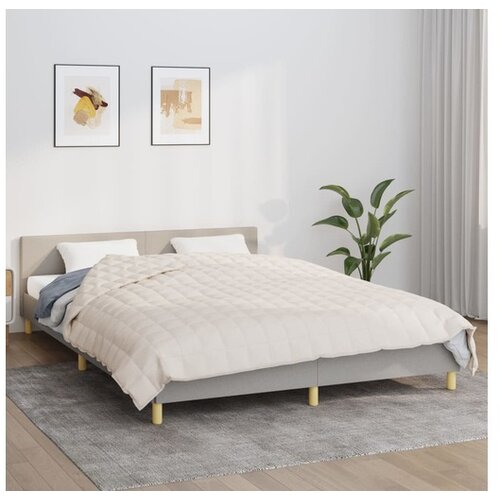  Obtežena odeja svetlo krem 200x230 cm 13 kg blago Cene