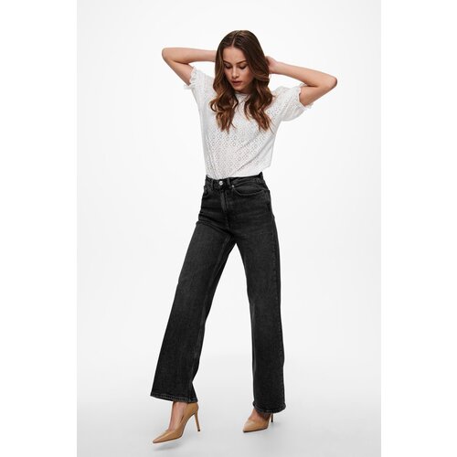 Only Jeans straight ONLJUICY HW REA244 NOOS 15235241 Črna Slike