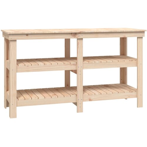 vidaXL Delovna miza 142,5x50x80 cm trdna borovina, (20751395) Cene