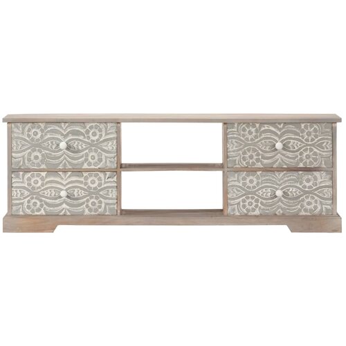 Maison Chic TV omarica - TV stojalo - Televizijska omarica iz trdnega akacijevega lesa 120x30x40 cm, (21699750) Slike