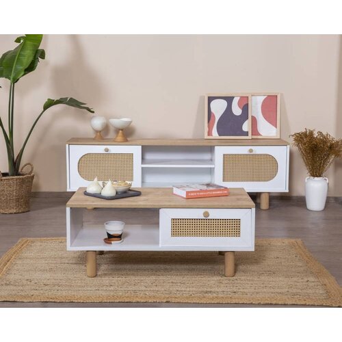 Hanah home klub sto Bohem, 55x100x45 cm, Smeđi Cene