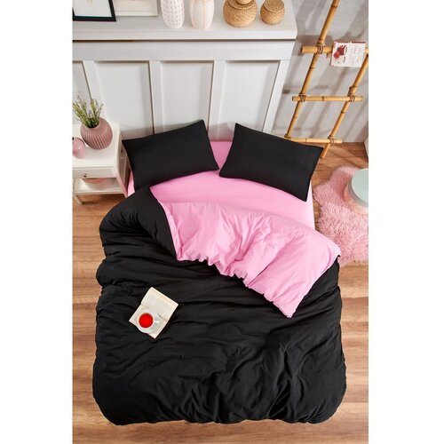 Mila Home Črna/rožnata enojna/podalj&amp;scaron;ana posteljnina z rjuho/3-delna 160x220 cm Classic &amp;ndash; Slike