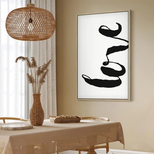 Slika - Black Love (1 Part) Vertical 60x90 U prirodnom drvenom okviru Cene
