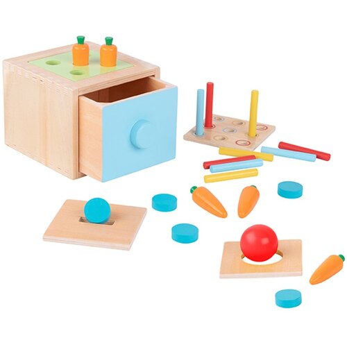 Woopie Montessori drvena kutija/sorter s kliznom ladicom Slike