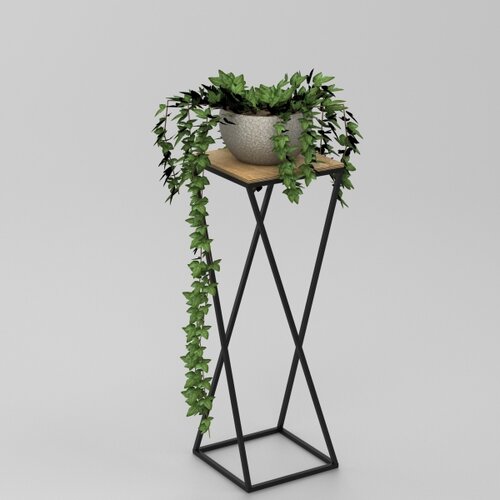  Stalak za cveće 70x24 cm crne boje Slike