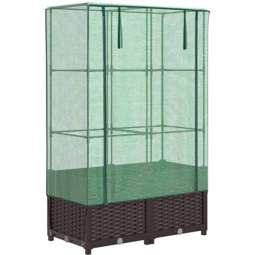 Maison Chic Visoka greda - Greda - Cvetlični Lonec s prevleko za rastlinjak videz ratana 80x40x138 cm, (21790048) Cene