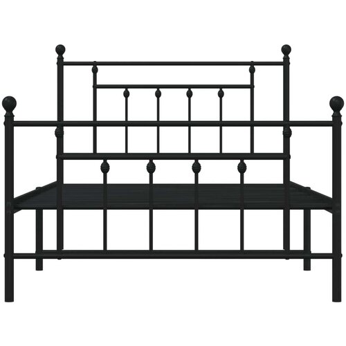  okvir kreveta uzglavlje i podnožje crni 100x200 cm Slike