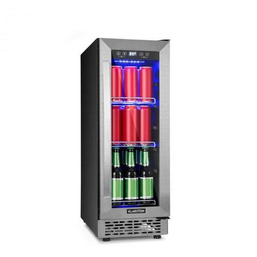 Klarstein beerlager 56, hladilnik za pijačo, 56 l, 20 steklenic, energijski razred g, nerjaveče jeklo, črna Cene
