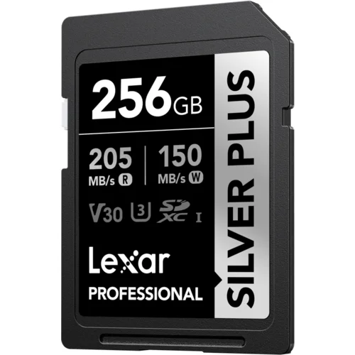 Lexar 256 GB SDXC Professional SILVER Plus 1066x UHS-I/U3/A2/4K R205/W150 (V30)