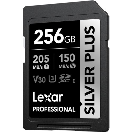Lexar 256 GB SDXC Professional SILVER Plus 1066x UHS-I/U3/A2/4K R205/W150 (V30) Slike