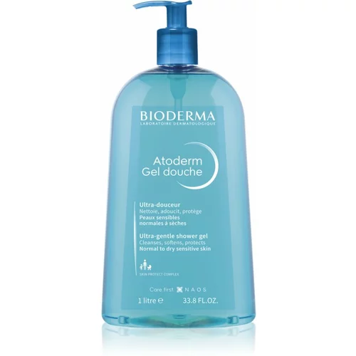 Bioderma Atoderm Ultra-Gentle nežen gel za prhanje za normalno do suho občutljivo kožo 1000 ml za ženske