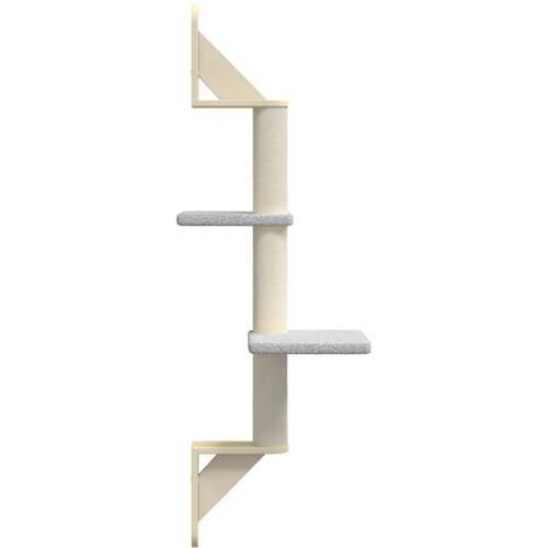  Zidna penjalica za mačke sa stupom za grebanje siva 108 cm Slike