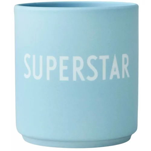 Design Letters Modra porcelanasta skodelica Superstar, 300 ml
