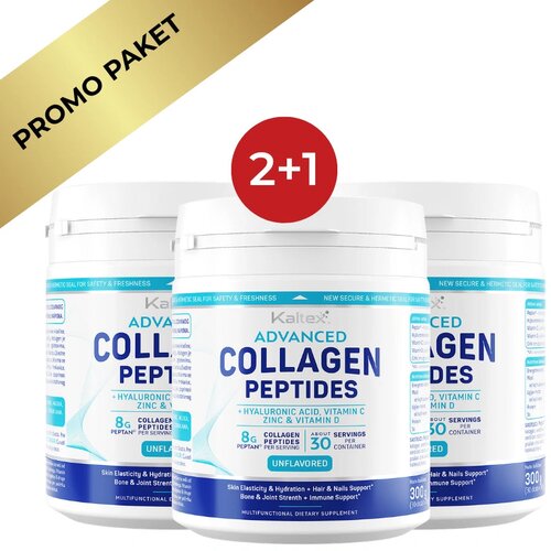 Kaltex Paket 2+1 Gratis Advanced Collagen Peptides 300 g &amp;ndash; Kolagen za kožu, zglobove i kosti Slike