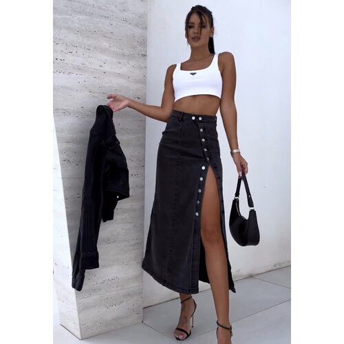 Beloved Manda maxi jeans krilo črno Slike