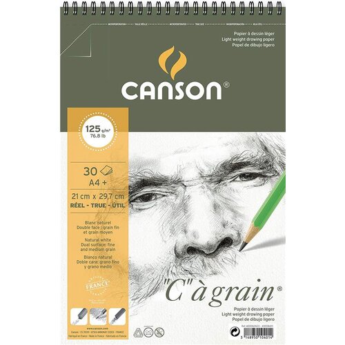 Canson Skicirka spirala "C" á Grain A4 125 g, 30 listna, (20728254) Cene