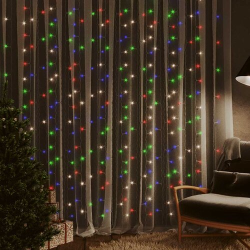  LED vilinska zavjesa 3 x 3 m 300 LED &scaron;arene 8 funkcija Cijene
