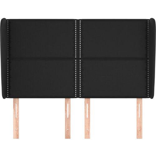  Uzglavlje s u&amp;scaron;ima crno 147x23x118/128 cm od umjetne kože Slike