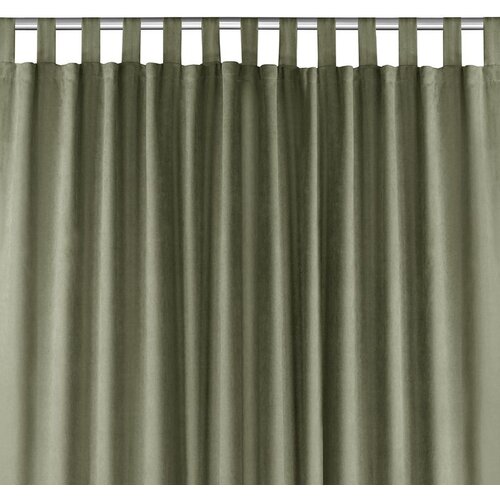  Curtain MILANA color olive style classic 10cm tab tops chenille 140x175 HOMEDE Cijene