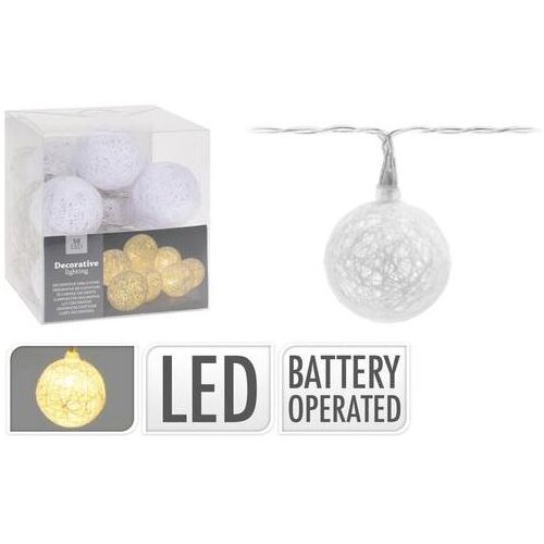 Dekoracija LED LAMPE 4CM NA RAFIJI 10/1 Slike