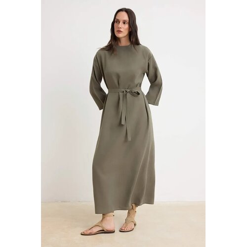 Trendyol Modest Ženska haljina Tctss26Eb00173, Kaki Slike