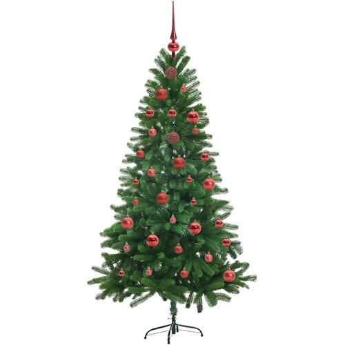  Božićno drvce s 150 LED svjetlima s stalakom Zelena 150 cm PE Slike