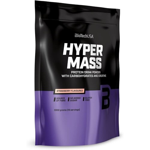 Biotechusa hyper mass 4000g - proteinski gainer za brzu masu - jagoda 1kg Slike