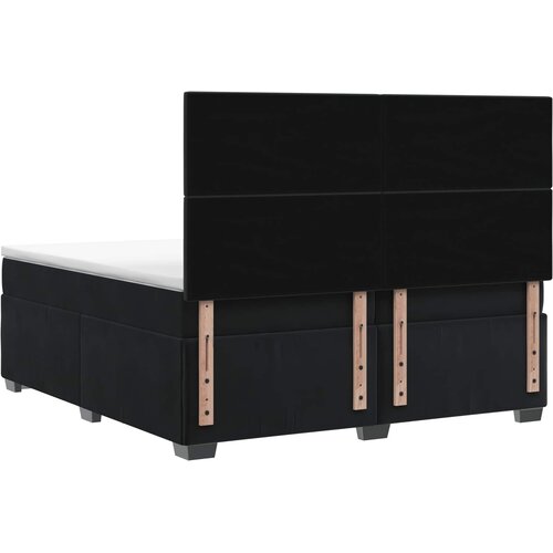  Boxspring krevet s madracem Crna 200 x 200 cm Bar&amp;scaron;un Slike