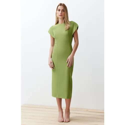 Trendyol Green Woven Midi Dress