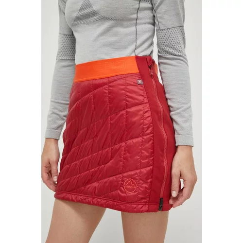 La Sportiva Sportska suknja Warm Up Primaloft boja: crvena, mini, ravna