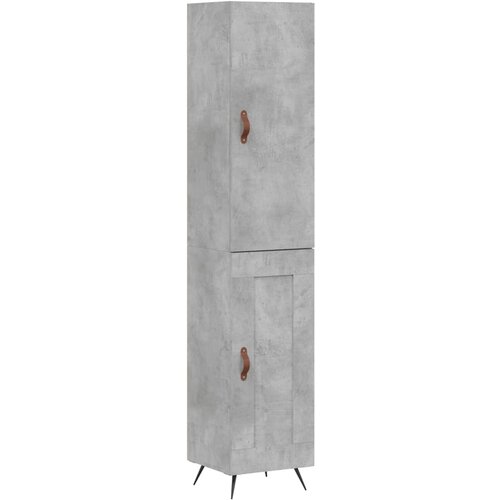Maison Chic Visoka omara - Komoda - Predalnik betonsko siva 34,5x34x180 cm inženirski les, (21719856) Slike