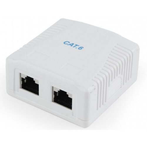 Gembird NCAC-2F6-01 CAT6 FTP 2-port kutija za povr&amp;scaron;insku montažu za RJ45 Slike