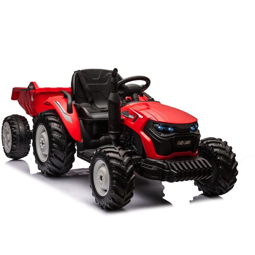 Traktor na akumulator s prikolico HC-306 24V - rdeč Cene