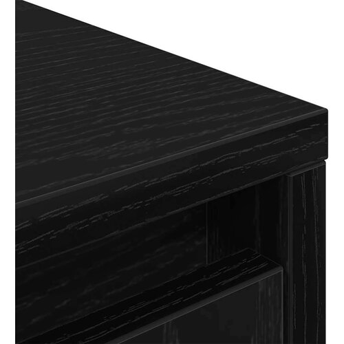 VidaXL Omarica z predalom črna hrast 55,5x34x119,5 cm inženirski les Slike
