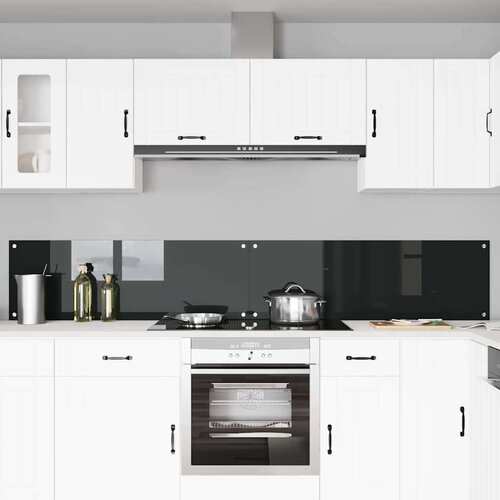  Za&amp;scaron;čita za kuhinjo 2 pcs Črna 120 x 40 cm kaljeno steklo, (5000070043) Slike